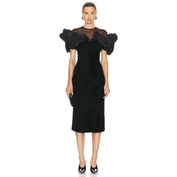 ALEXANDER MCQUEEN Balloon sleeves maxi dress - Picture 1 of 13